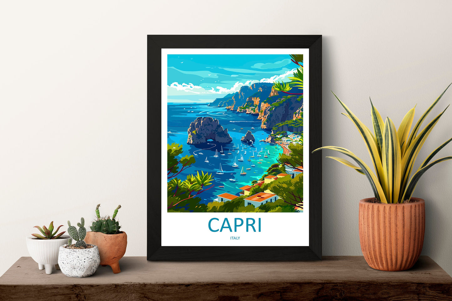 Capri Travel Print Wall Art Capri Italy Wall Hanging Home Decoration Capri Gift Art Lovers Wall Art Print Capri Italy Art Capri Art Print