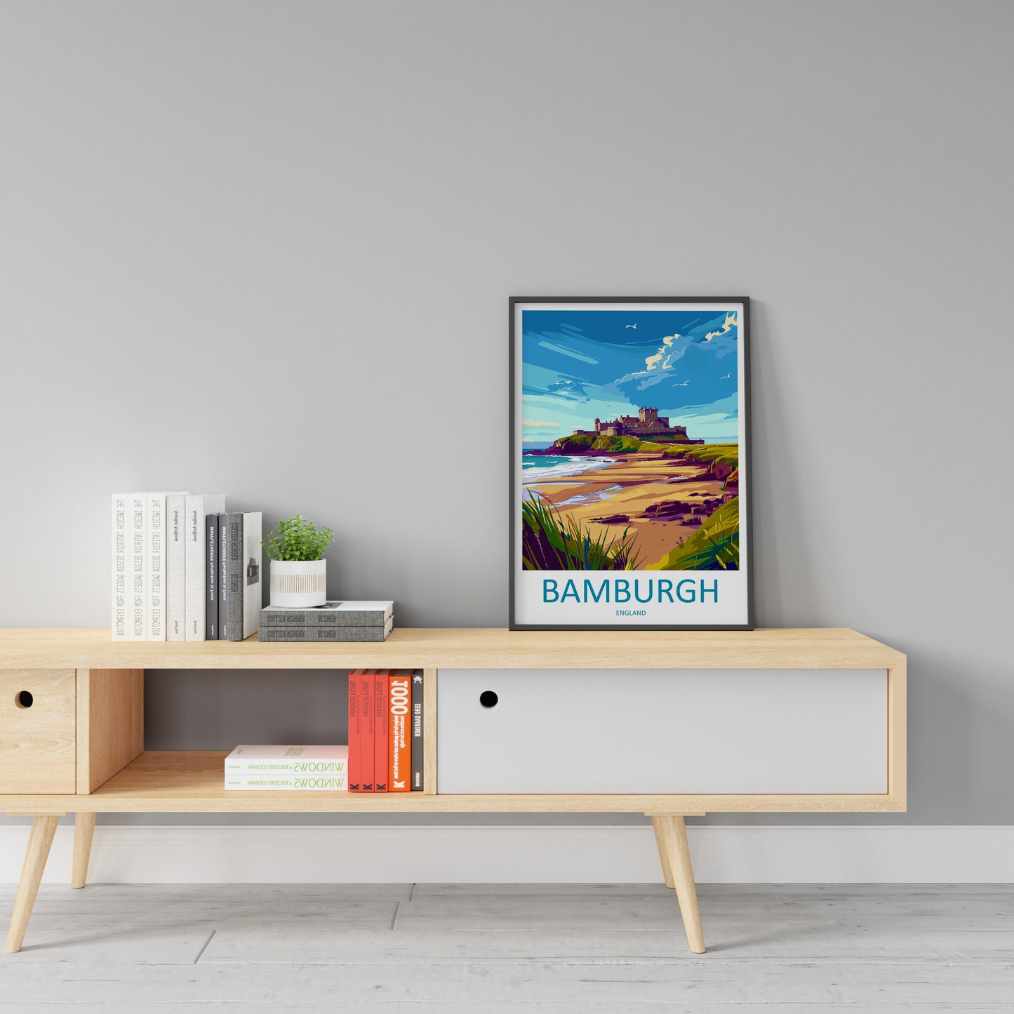 Bamburgh Castle Travel Print Wall Art Bamburgh Castle Wall Hanging Home Décor Bamburgh Castle Gift Art Lovers England Art Lover Gift