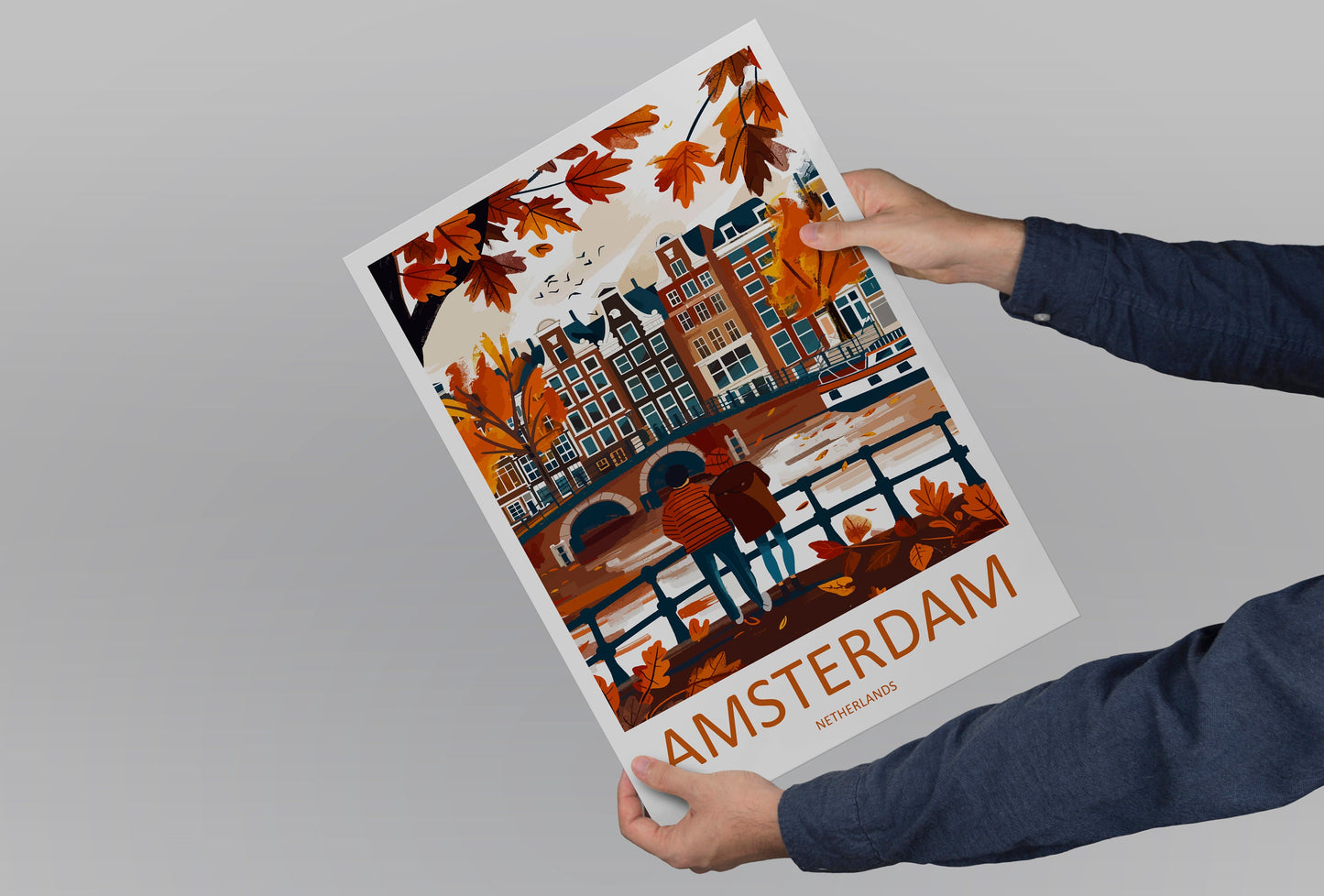 Amsterdam Travel Print Wall Art Amsterdam Wall Hanging Home Décor Amsterdam Gift Art Lovers Netherlands Art Lover Gift Amsterdam Decor
