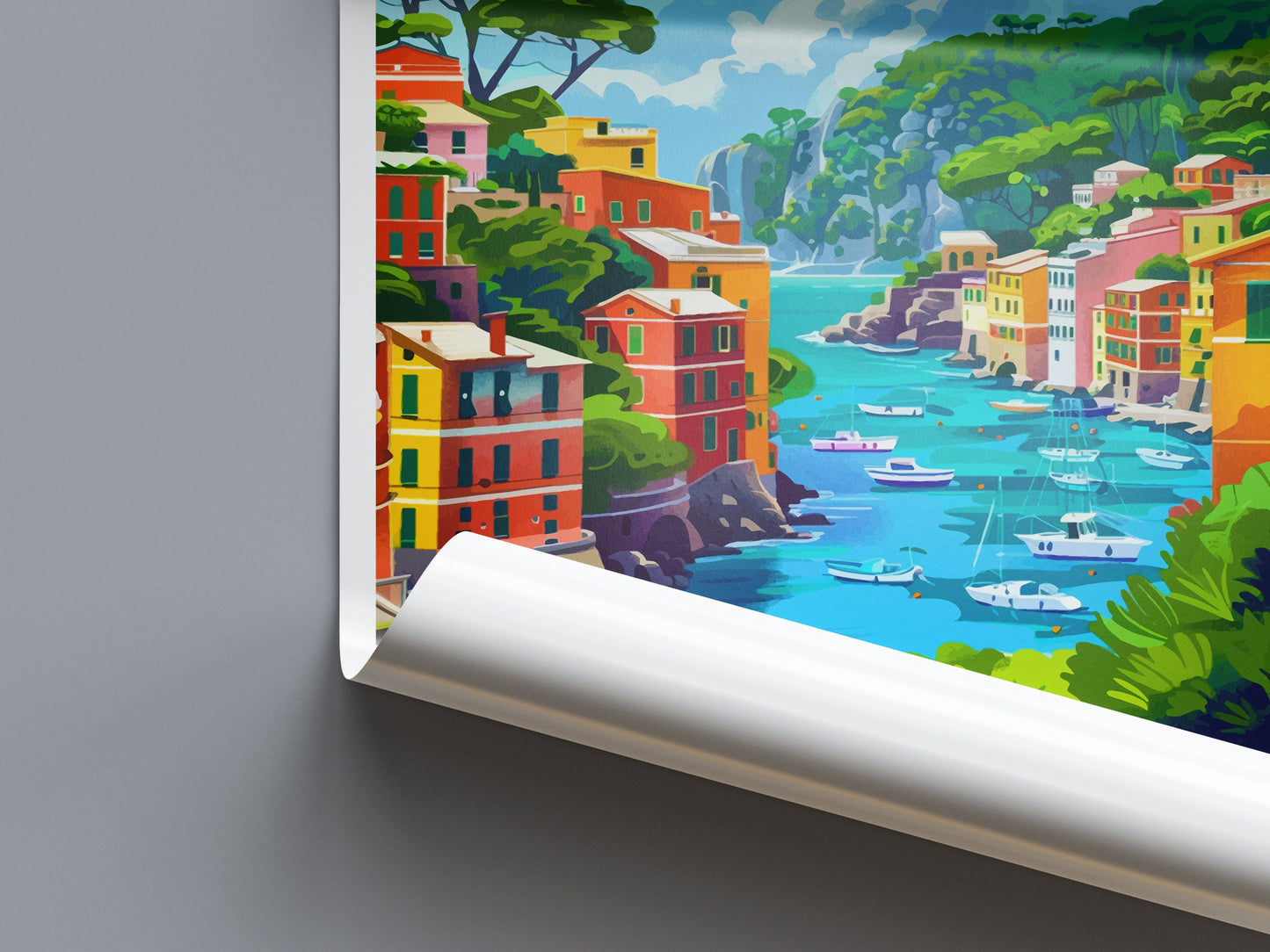 Portofino Travel Print Wall Art Portofino Wall Hanging Home Décor Portofino Gift Art Lovers Italy Art Lover Gift Portofino Print Portofino