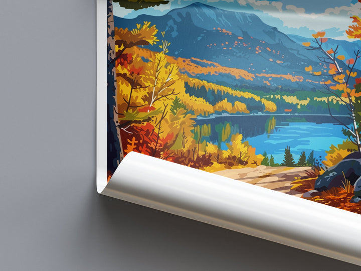 The Adirondacks Travel Print Wall Art The Adirondacks Wall Hanging Home Décor The Adirondacks Gift Art Lovers New York State Art Gift