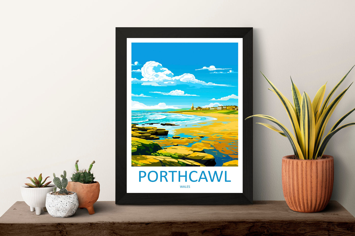 Porthcawl Travel Print Wall Art Porthcawl Wall Hanging Home Décor Porthcawl Gift Art Lovers Cornwall Art Porthcawl Gift