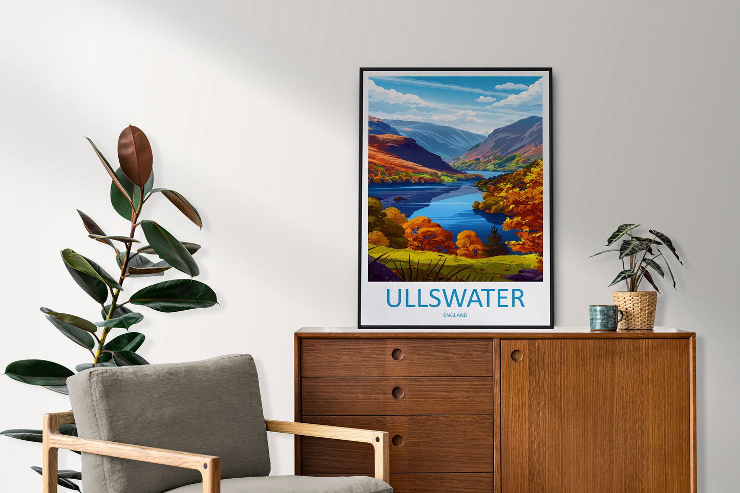 Ullswater Travel Print Wall Art Ullswater Wall Hanging Home Decoration Ullswater Gift Art Lovers Wall Art Print Art Ullswater Travel Art