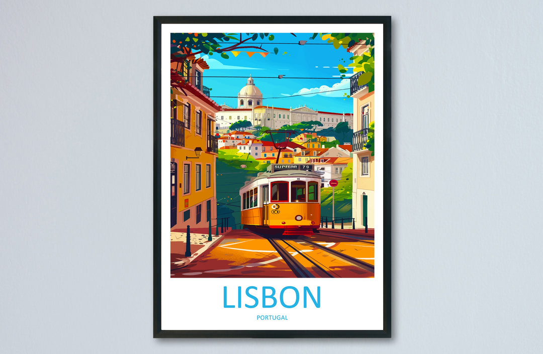 Lisbon Travel Print Wall Art Lisbon Wall Hanging Home Décor Lisbon Gift Art Lovers Portugal Art Lover Gift Lisbon Poster