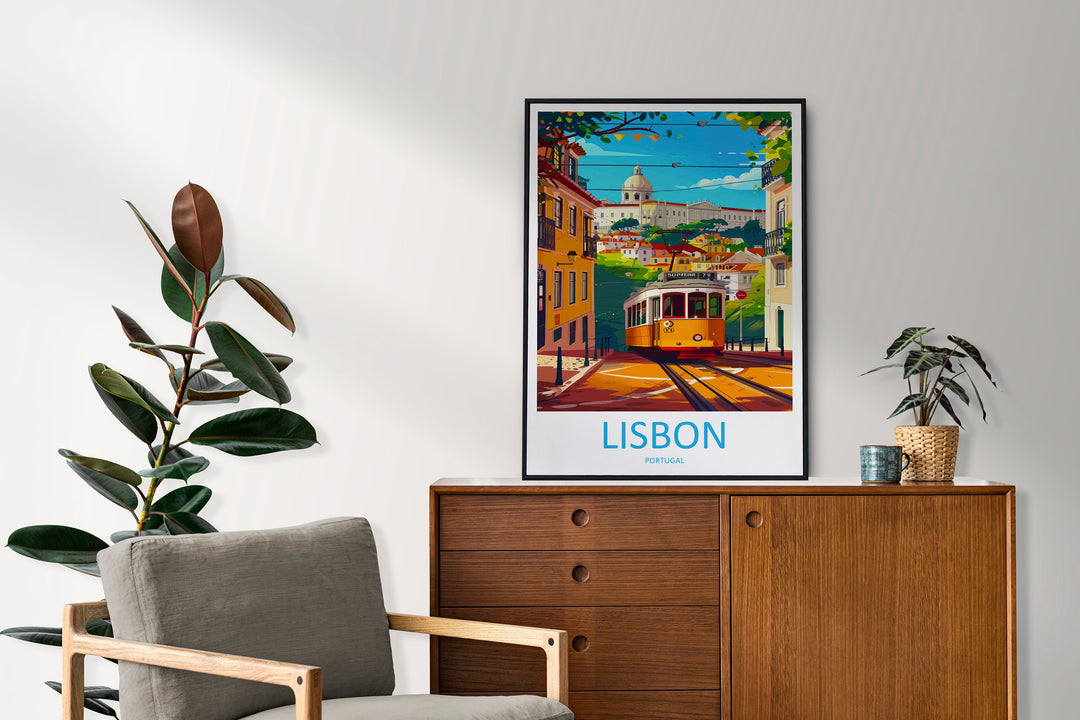 Lisbon Travel Print Wall Art Lisbon Wall Hanging Home Décor Lisbon Gift Art Lovers Portugal Art Lover Gift Lisbon Poster