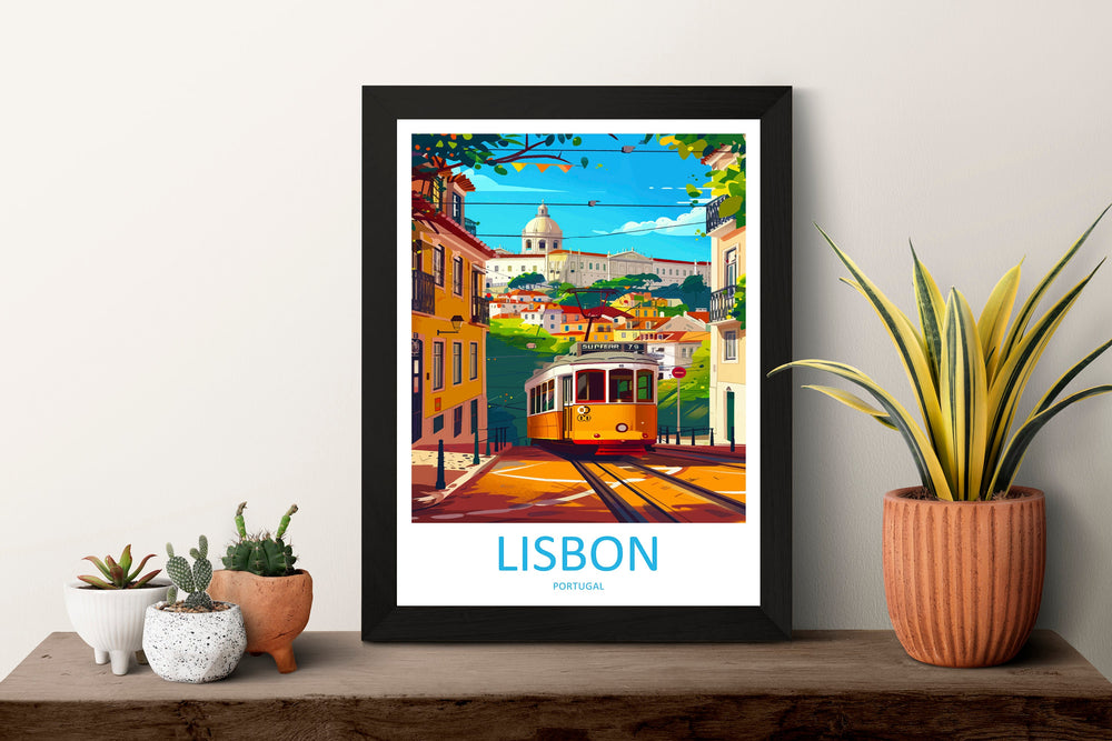 Lisbon Travel Print Wall Art Lisbon Wall Hanging Home Décor Lisbon Gift Art Lovers Portugal Art Lover Gift Lisbon Poster