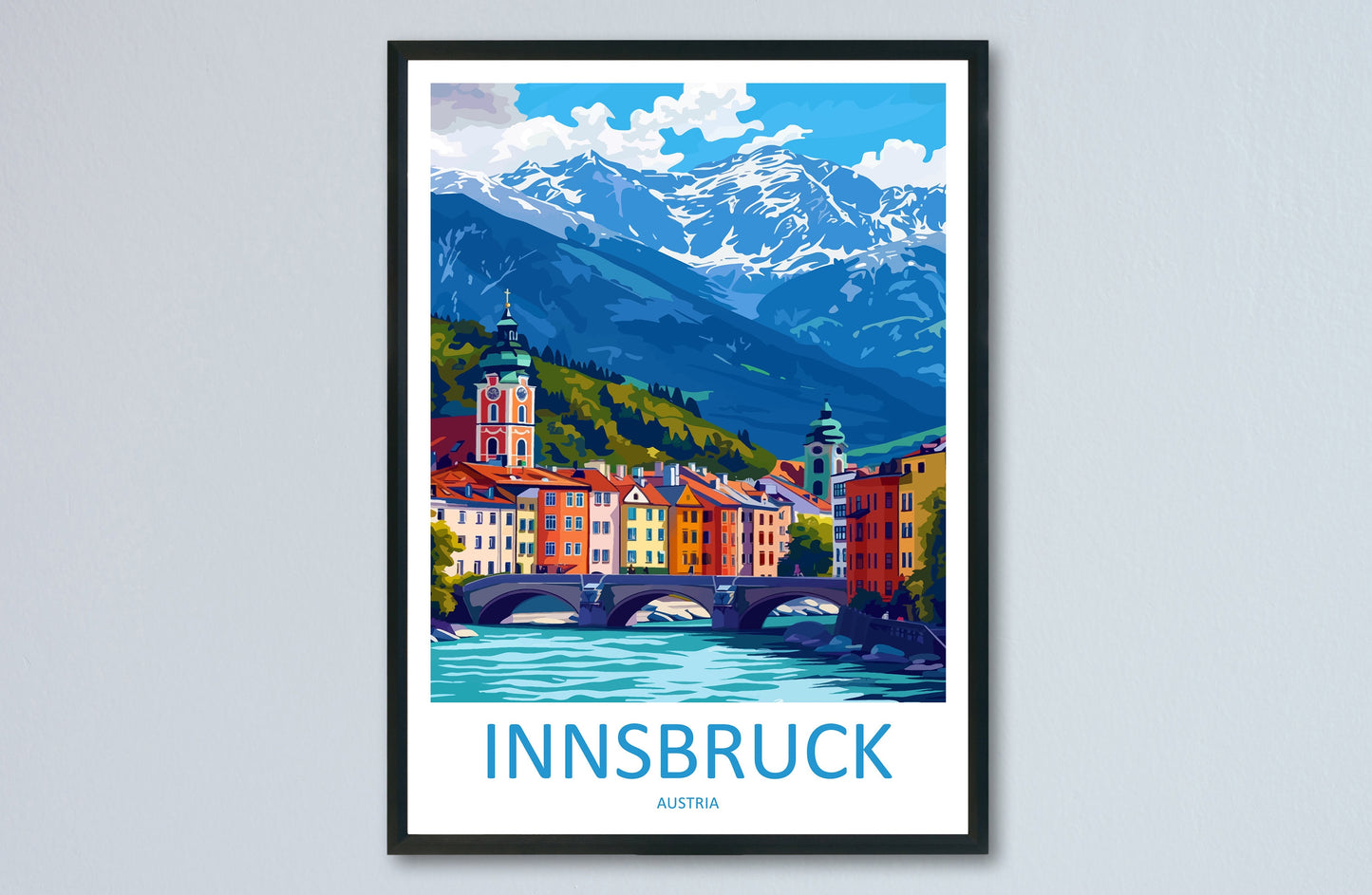 Innsbruck Print Innsbruck Home Decor Landscape Art Print Innsbruck Wall Art for Austria Enthusiast Gift Wall Hanging Innsbruck Austria Print