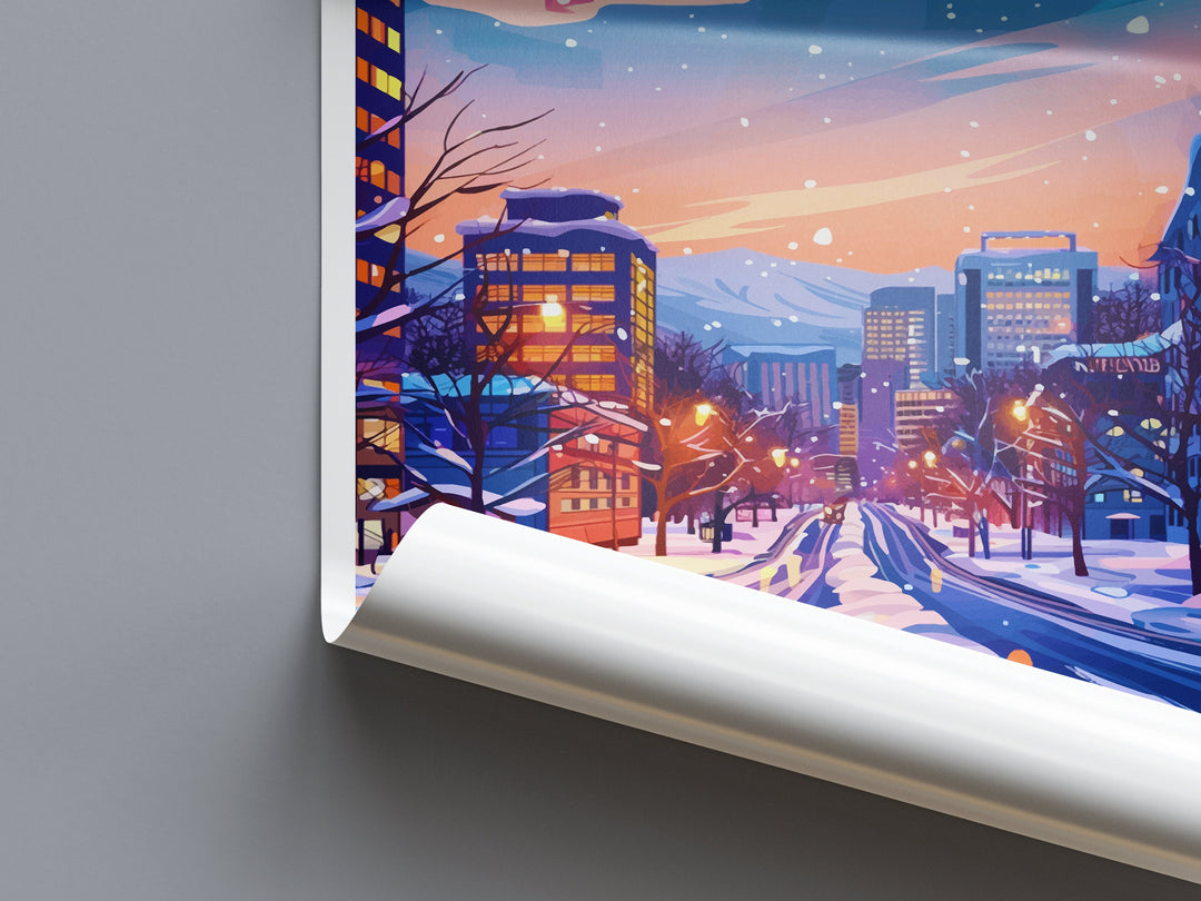 Sapporo Travel Print Wall Art Sapporo Wall Hanging Home Décor Sapporo Gift Art Lovers Japan Art Lover Gift Japan Travel Gift