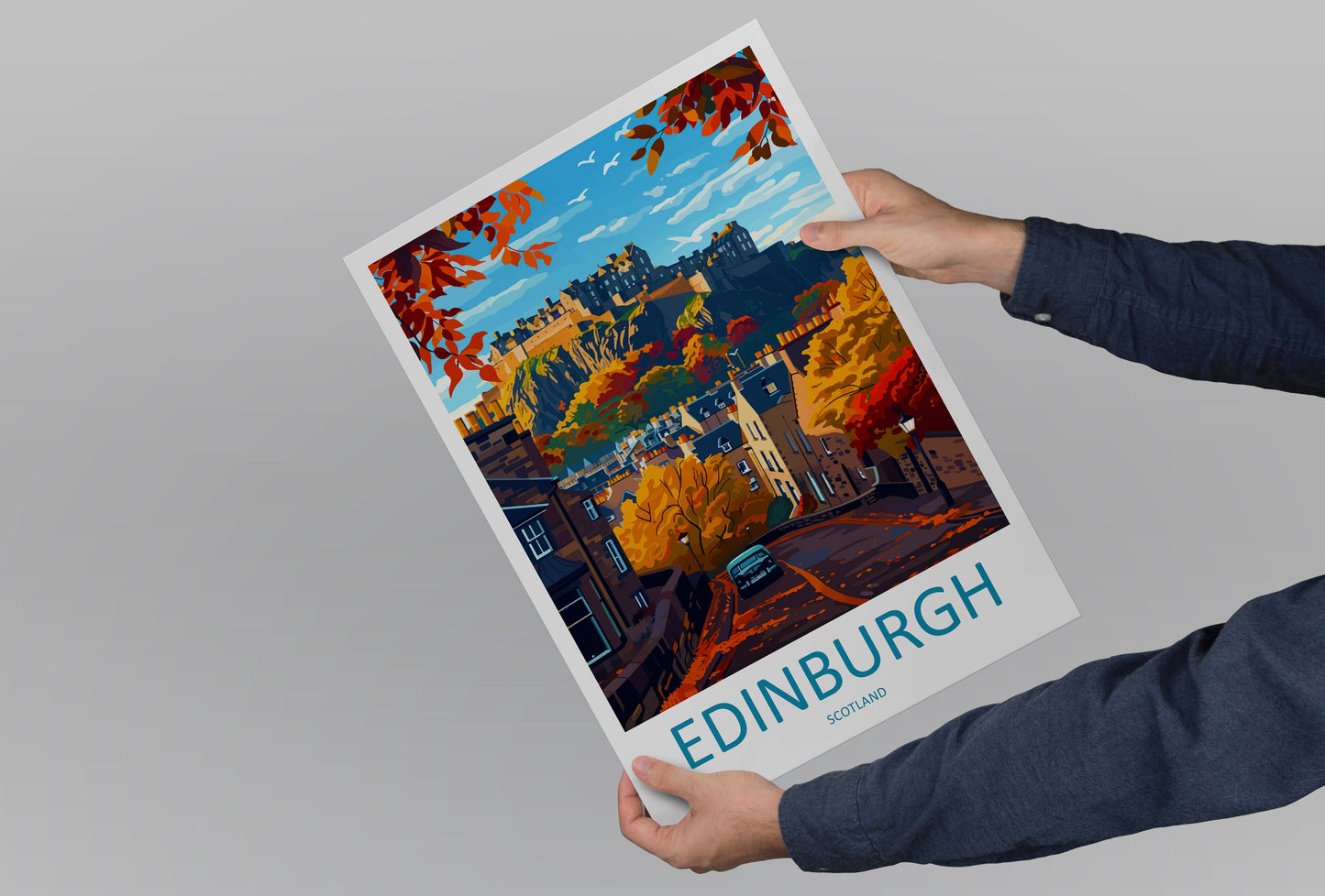 Edinburgh Cityscape Print Edinburgh Home Decor European City Art Print Edinburgh Wall Art Scotland Enthusiast Gift Wall Hanging Edinburgh
