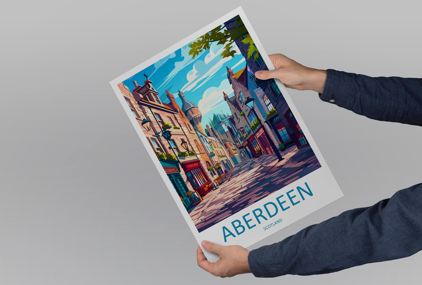 Aberdeen Print Aberdeen Home Décor Scotland City Art Print Aberdeen Wall Art for Scotland Enthusiast Gift Wall Hanging Aberdeen Cityscape