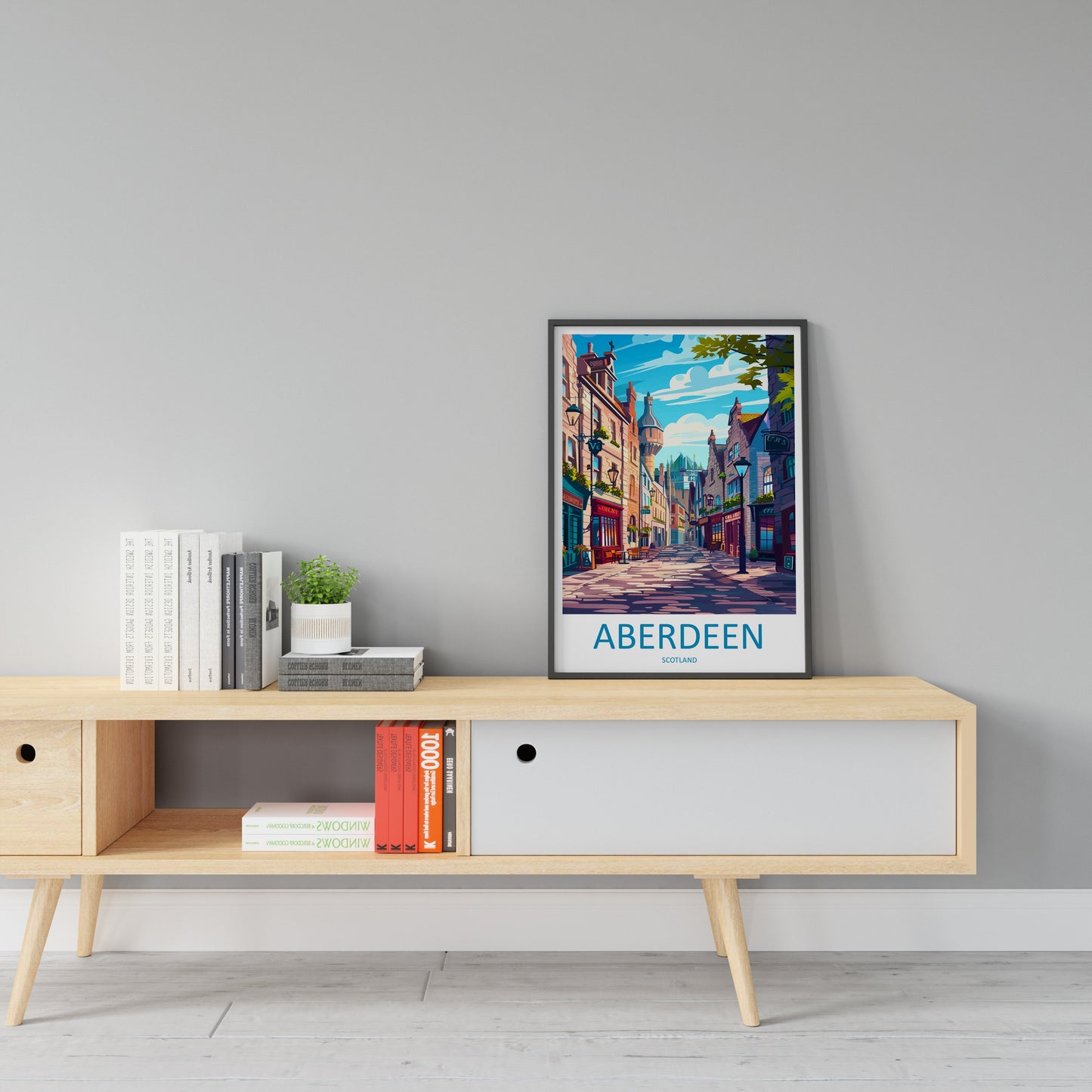 Aberdeen Print Aberdeen Home Décor Scotland City Art Print Aberdeen Wall Art for Scotland Enthusiast Gift Wall Hanging Aberdeen Cityscape