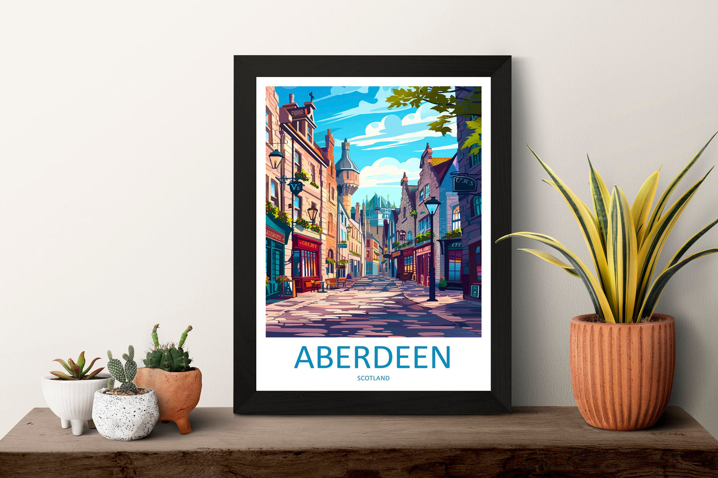 Aberdeen Print Aberdeen Home Décor Scotland City Art Print Aberdeen Wall Art for Scotland Enthusiast Gift Wall Hanging Aberdeen Cityscape