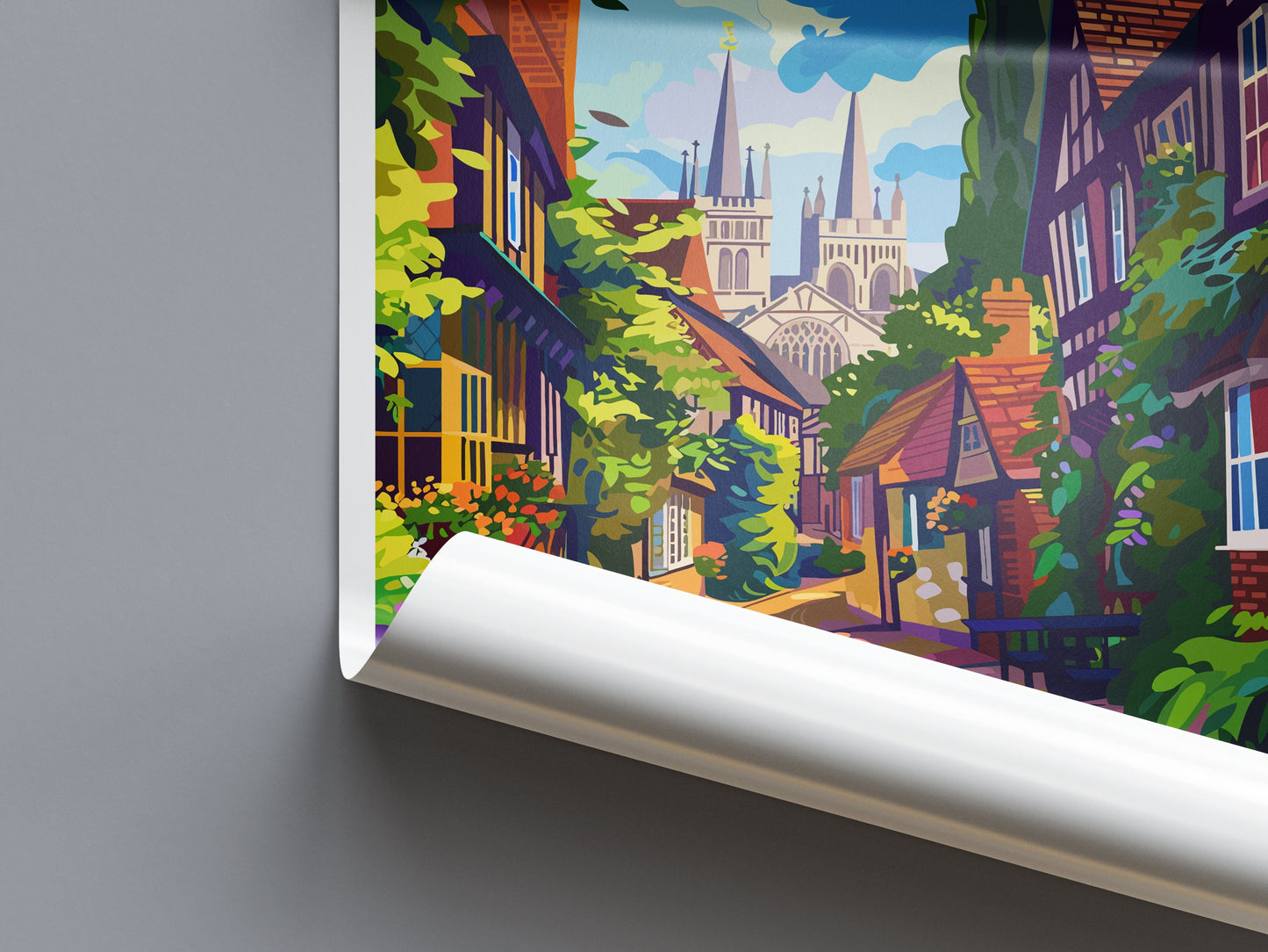 Winchester Travel Print Wall Art Winchester Wall Hanging Home Décor Winchester Gift Art Lovers England Art Lover Gift Winchester Travel