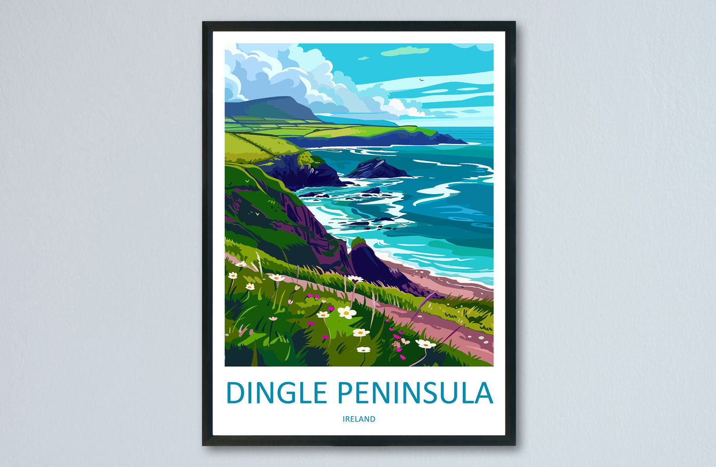 Dingle Peninsula Print Dingle Peninsula Home Decor Landscape Art Print Dingle Peninsula Wall Art for Ireland Enthusiast Gift Wall Hanging