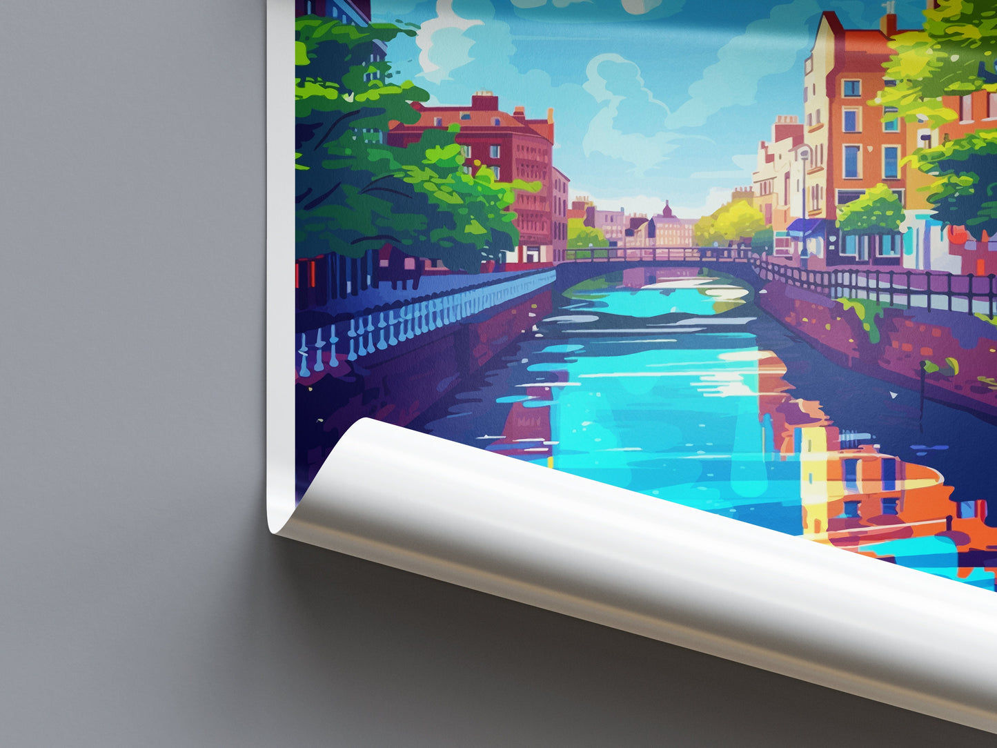 Dublin Skyline Print Dublin Home Decor Skyline City Art Print Dublin Wall Art for Ireland Enthusiast Gift Wall Hanging Dublin Ireland Print