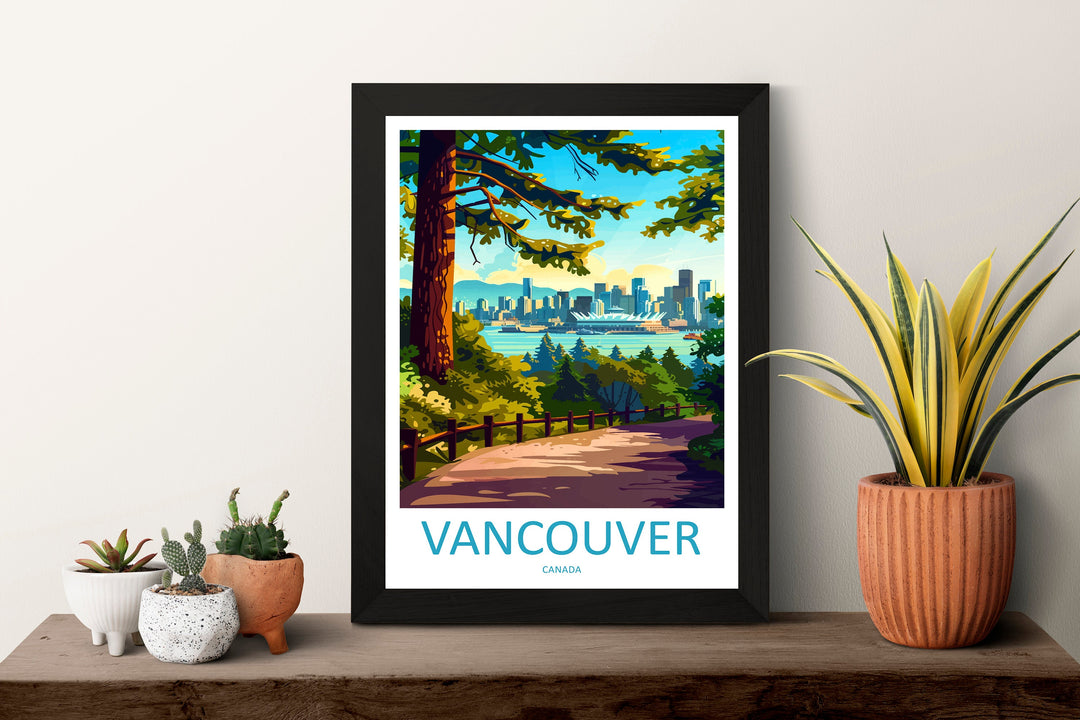 Vancouver Travel Print Wall Art Vancouver Wall Hanging Home Décor Vancouver Gift Art Lovers Canada Art Lover Gift Vancouver Gift