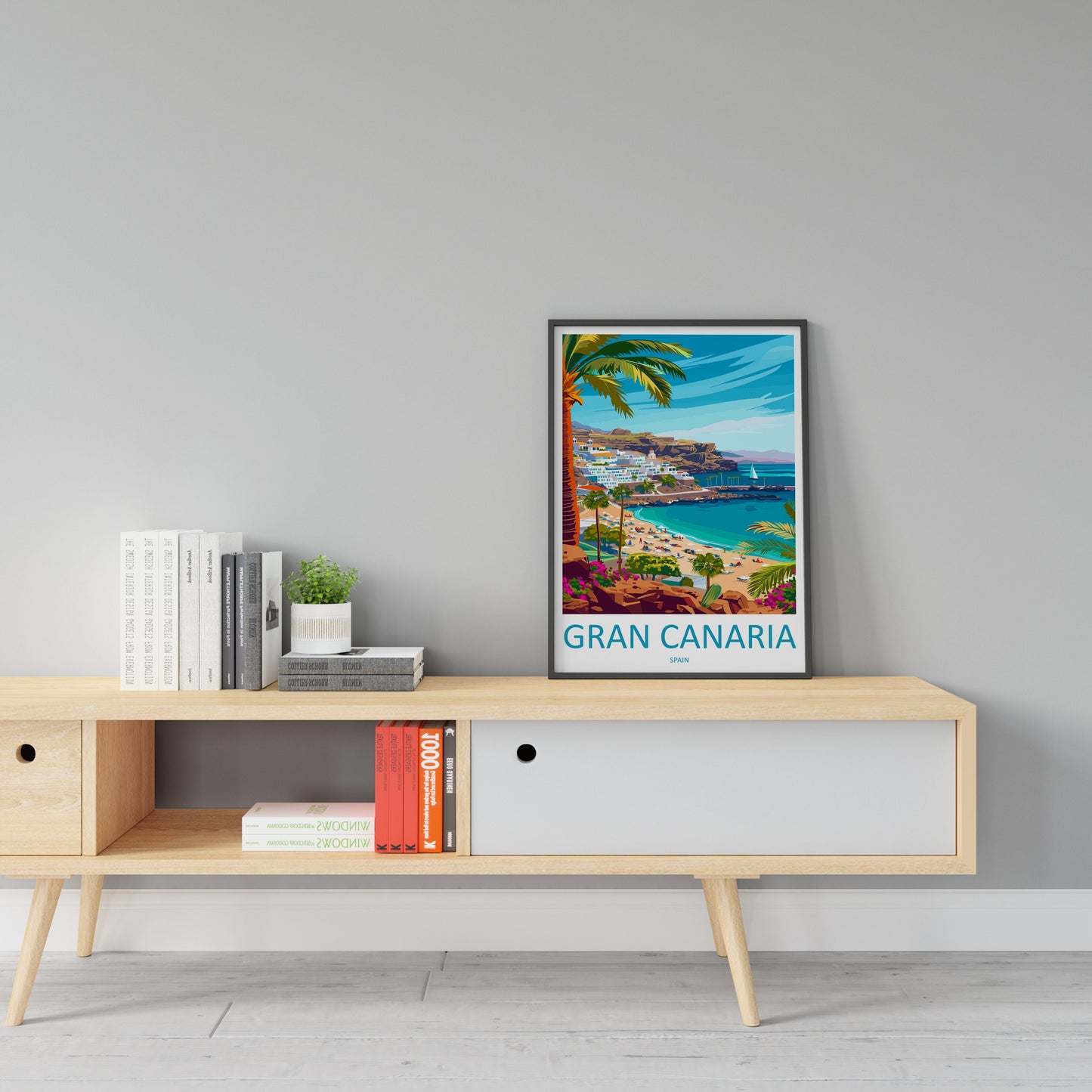 Gran Canaria Travel Print Wall Art Gran Canaria Wall Hanging Home Décor Gran Canaria Gift Art Lovers Spain Art Lover Gift Gran Canaria Print