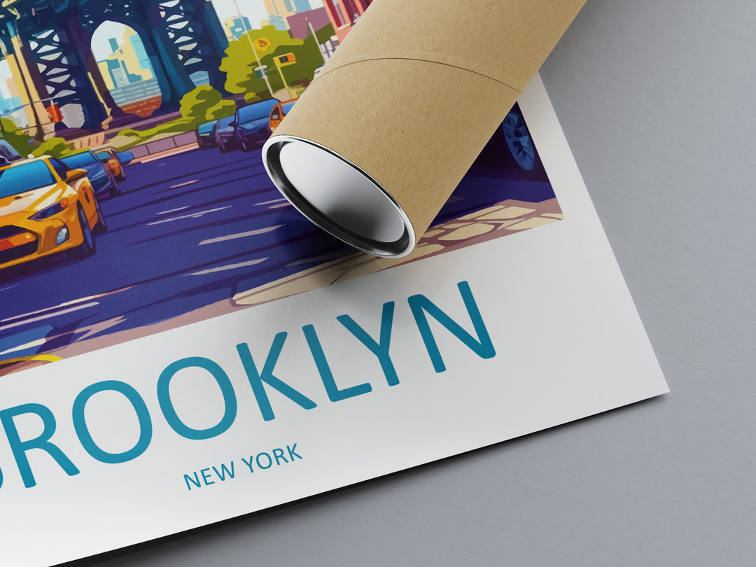 Brooklyn New York Travel Print Wall Art Brooklyn Wall Hanging Home Décor Brooklyn Gift Art Lovers New York Art Lover