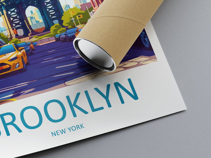 Brooklyn New York Travel Print Wall Art Brooklyn Wall Hanging Home Décor Brooklyn Gift Art Lovers New York Art Lover