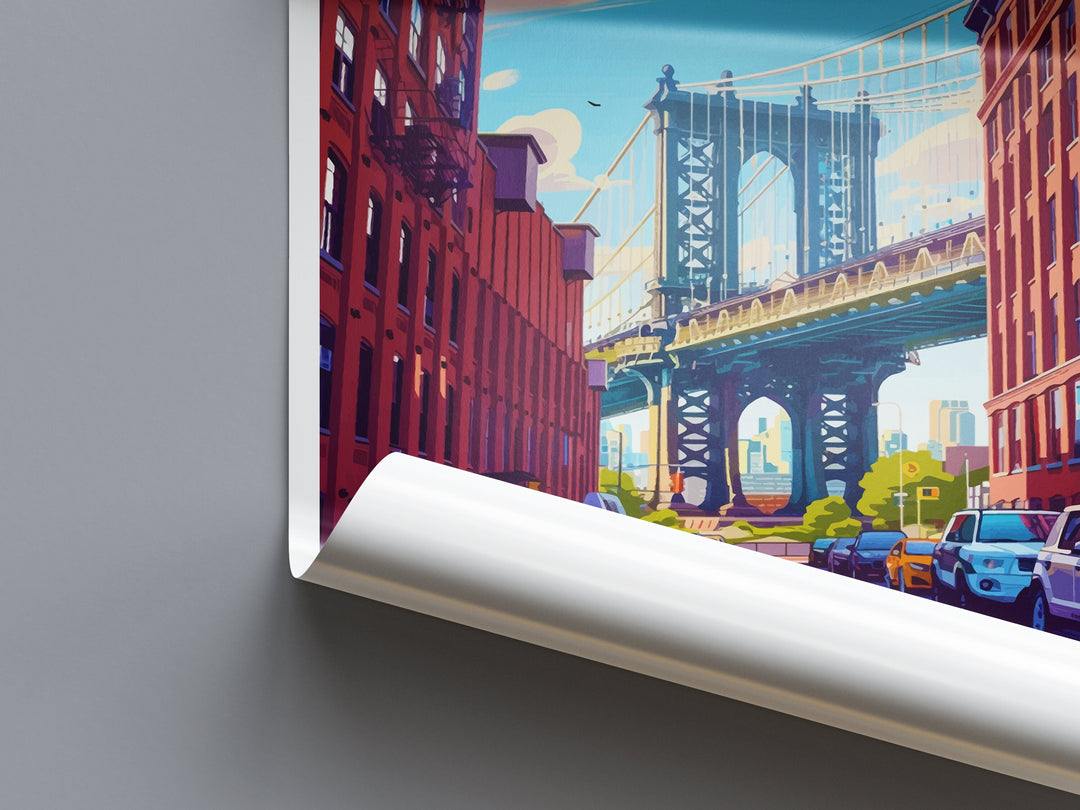 Brooklyn New York Travel Print Wall Art Brooklyn Wall Hanging Home Décor Brooklyn Gift Art Lovers New York Art Lover