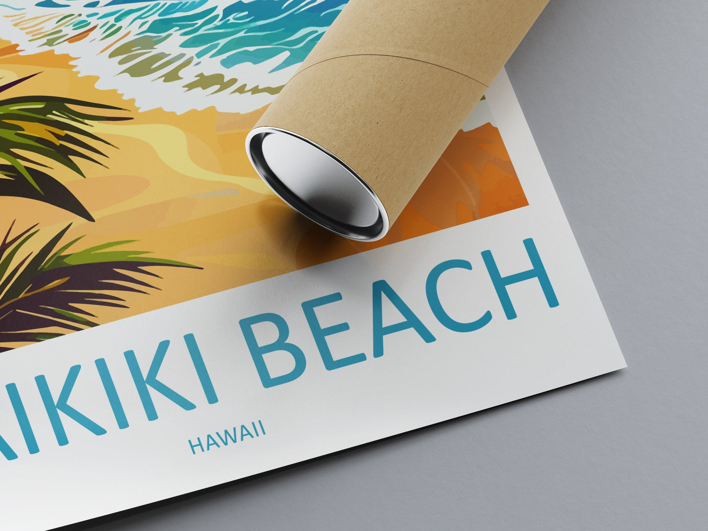 Waikiki Beach Travel Print Wall Art Waikiki Beach Wall Hanging Home Décor Waikiki Beach Gift Art Lovers Hawaii Art Lover Gift Print Artwork