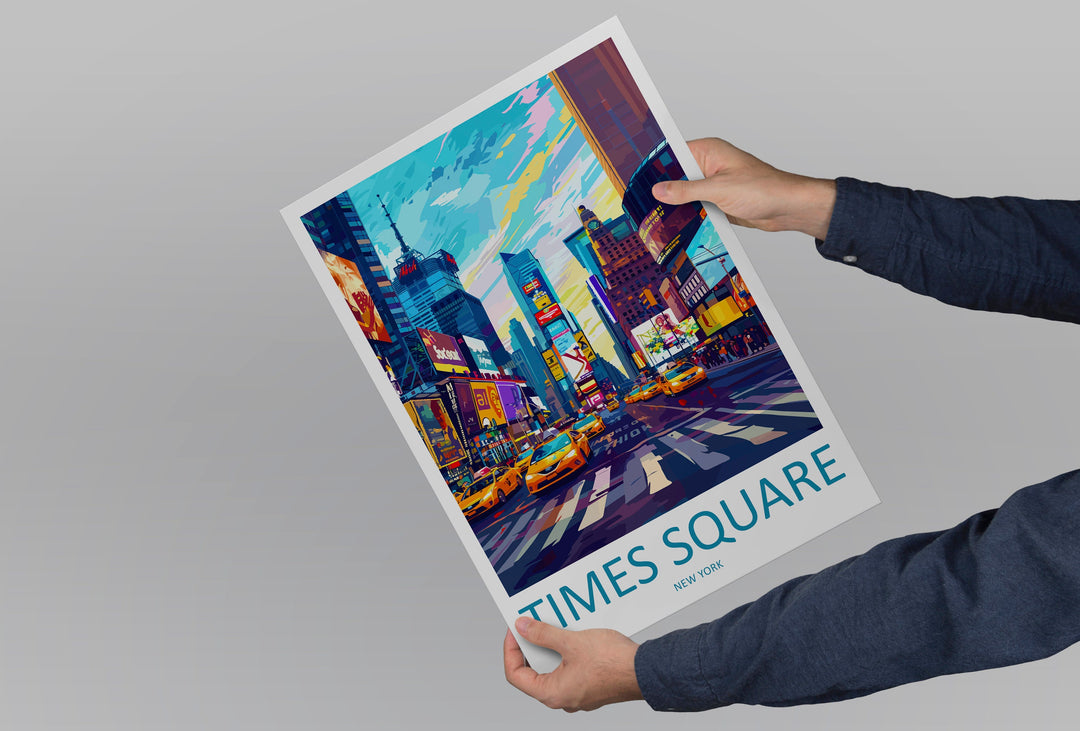 Times Square Travel Print Wall Art Times Square Wall Hanging Home Décor New York Gift Art Lovers New York State Art Gift Lover Print