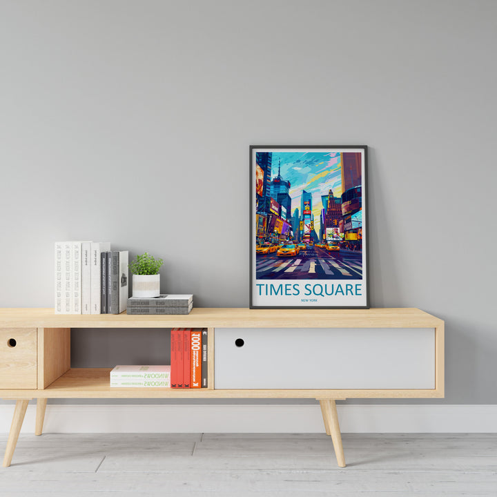 Times Square Travel Print Wall Art Times Square Wall Hanging Home Décor New York Gift Art Lovers New York State Art Gift Lover Print