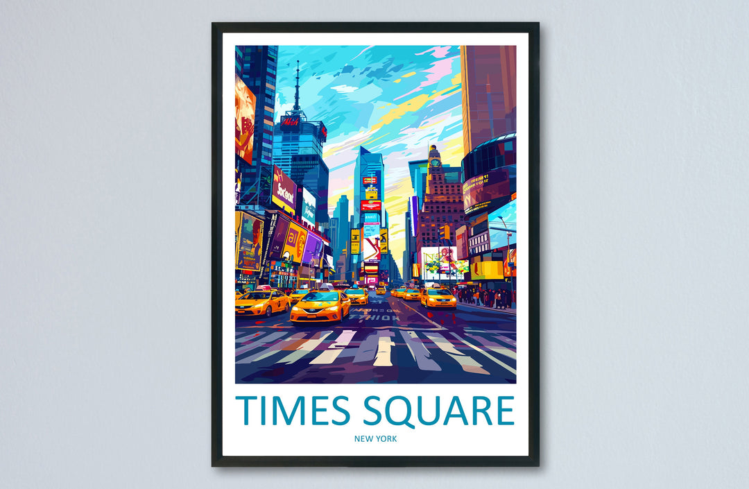 Times Square Travel Print Wall Art Times Square Wall Hanging Home Décor New York Gift Art Lovers New York State Art Gift Lover Print