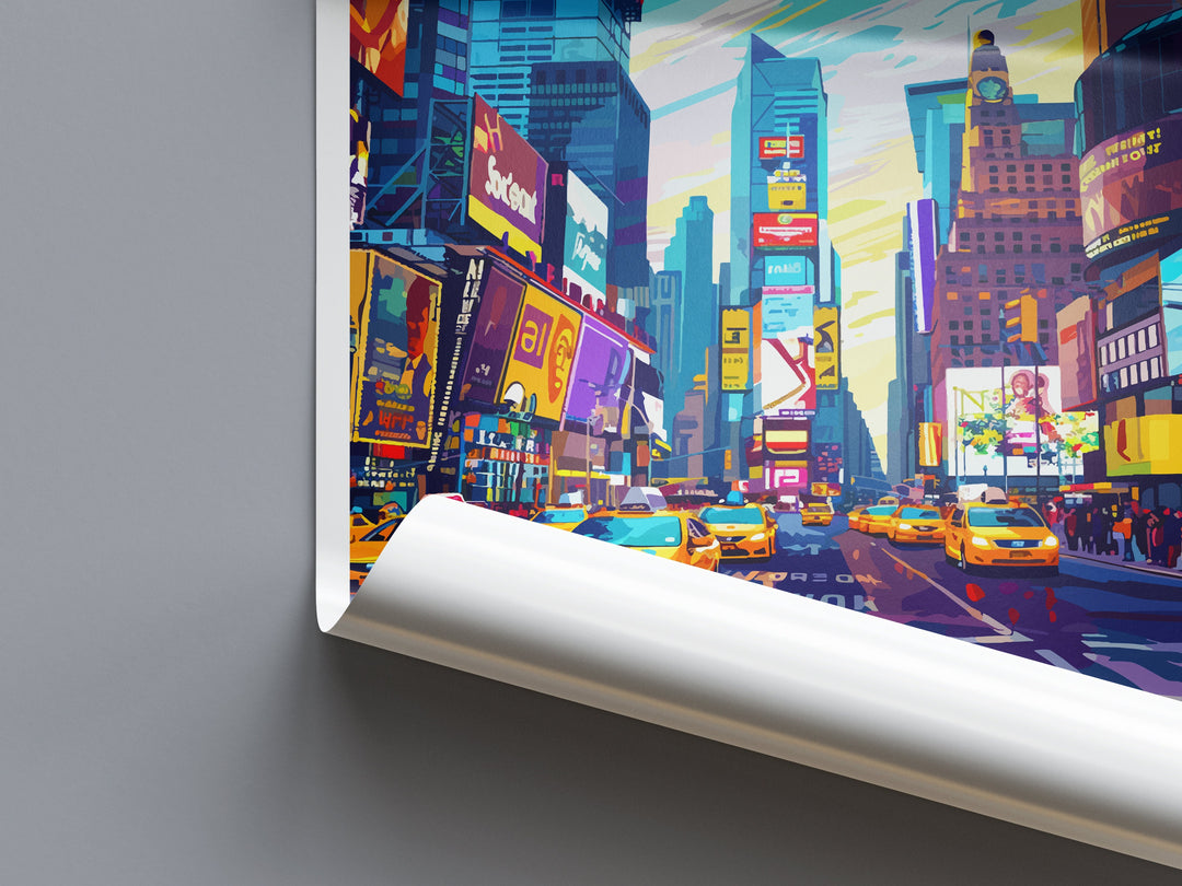 Times Square Travel Print Wall Art Times Square Wall Hanging Home Décor New York Gift Art Lovers New York State Art Gift Lover Print
