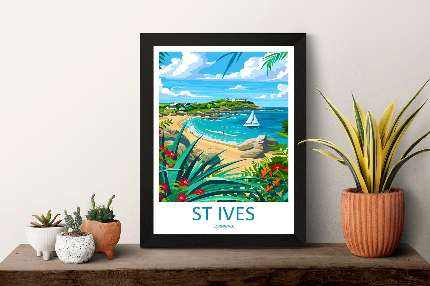 St Ives Travel Print Wall Art St Ives Wall Hanging Home Décor St Ives Gift Art Lovers England Art Lover Gift St Ives Travel Souvenir