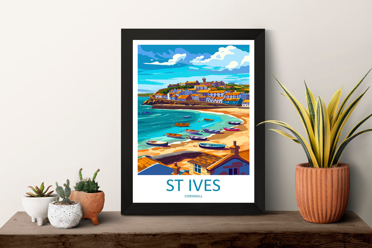 St Ives Travel Print Wall Art St Ives Wall Hanging Home Décor St Ives Gift Art Lovers England Art Lover Gift St Ives Travel Souvenir