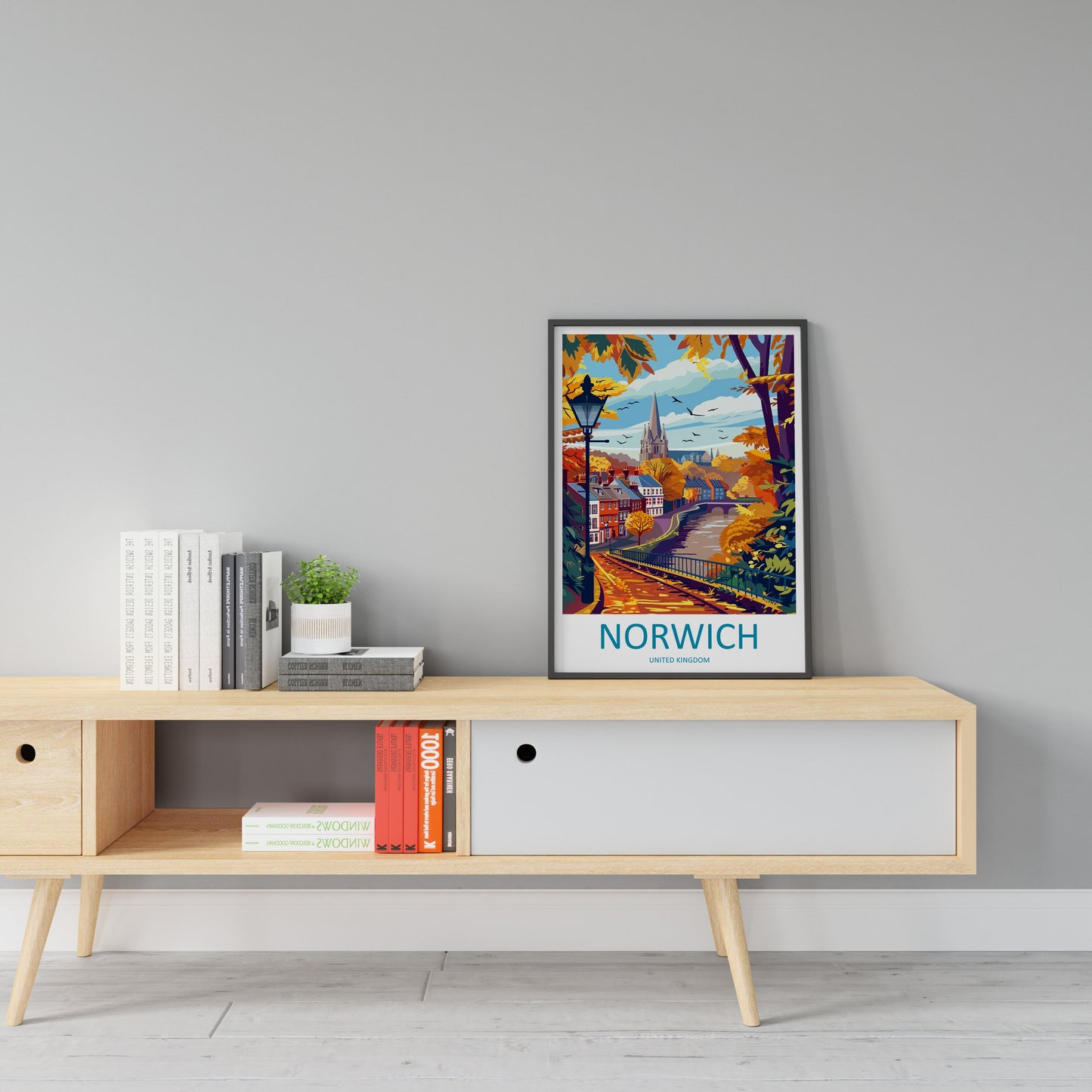 Norwich Travel Print Wall Art Norwich Wall Hanging Home Décor Norwich Gift Art Lovers England Art Lover Gift Norwich Travel Gift