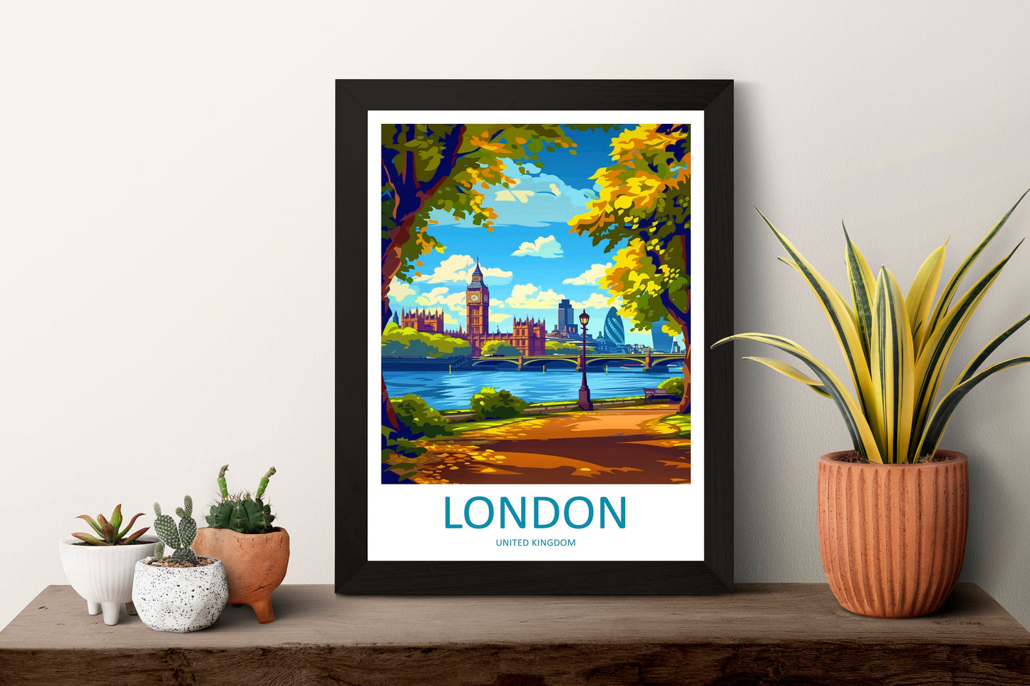 London Travel Print Wall Art London Wall Hanging Home Décor London Gift Art Lovers England Art Lover Gift London Travel Gift