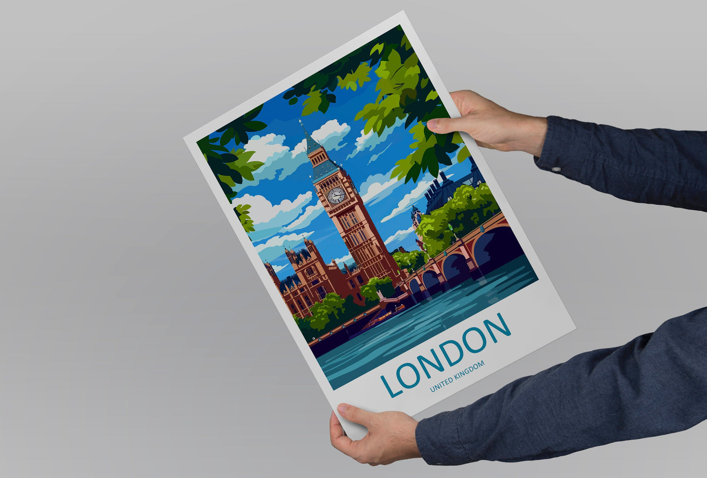 London Travel Print Wall Art London Wall Hanging Home Décor London Gift Art Lovers England Art Lover Gift London Travel Gift