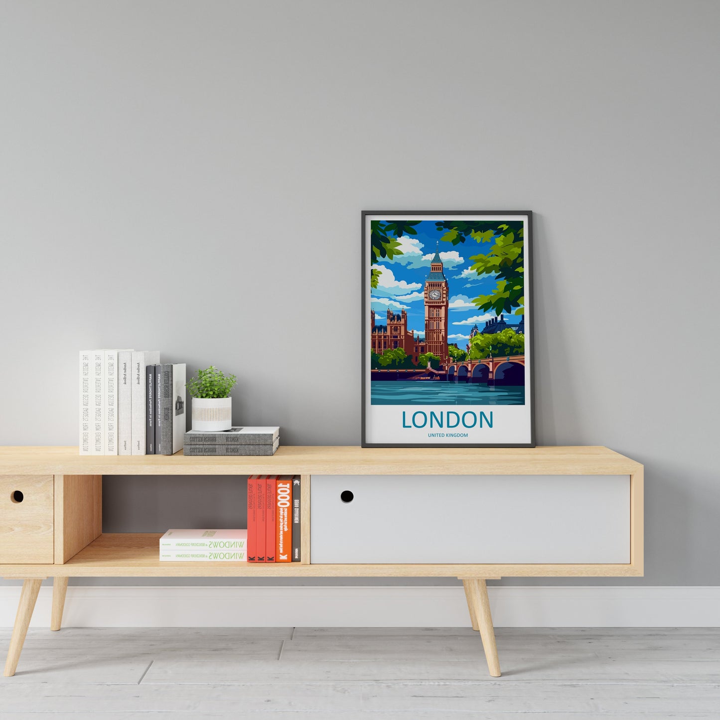 London Travel Print Wall Art London Wall Hanging Home Décor London Gift Art Lovers England Art Lover Gift London Travel Gift