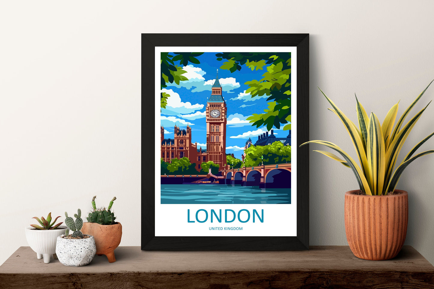 London Travel Print Wall Art London Wall Hanging Home Décor London Gift Art Lovers England Art Lover Gift London Travel Gift