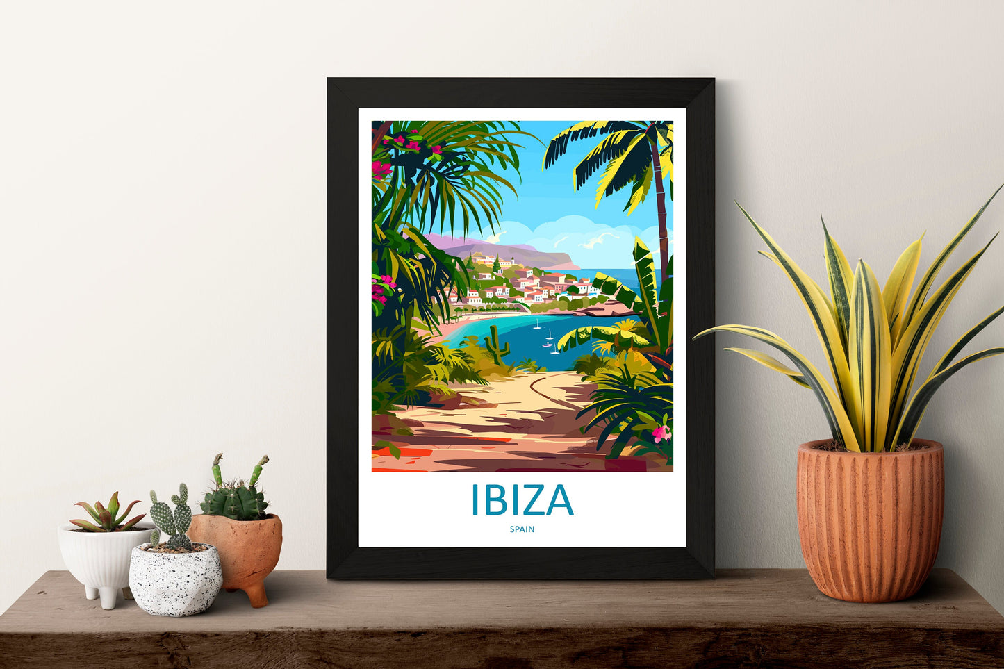 Ibiza Travel Print Wall Art Ibiza Wall Hanging Home Décor Ibiza Gift Art Lovers Spain Art Lover Gift Ibiza Wall Décor Ibiza Spain Print