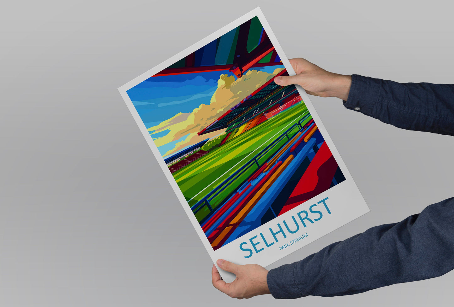 Selhurst Park Stadium Print Selhurst Park Home Décor Art Print Crystal Palace Wall Art Football Enthusiast Gift Wall Hanging Selhurst Park