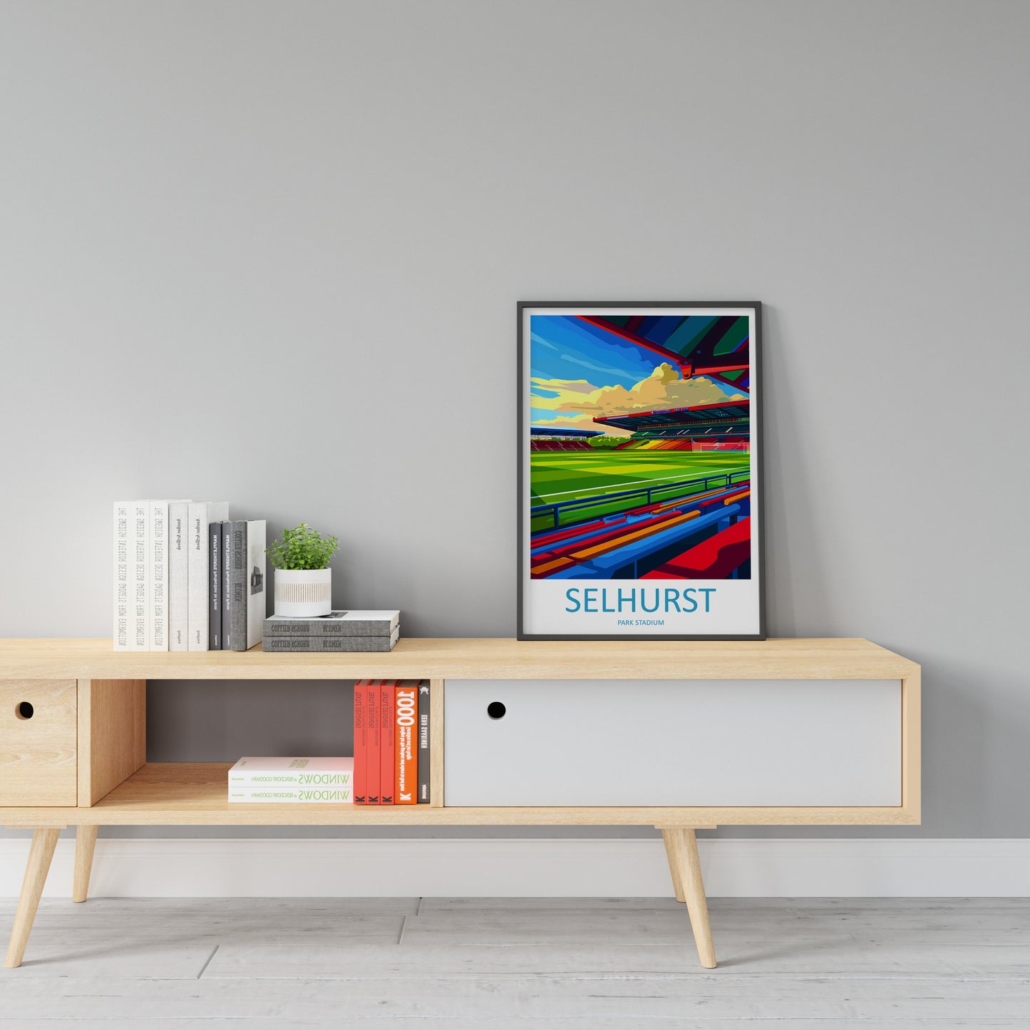 Selhurst Park Stadium Print Selhurst Park Home Décor Art Print Crystal Palace Wall Art Football Enthusiast Gift Wall Hanging Selhurst Park