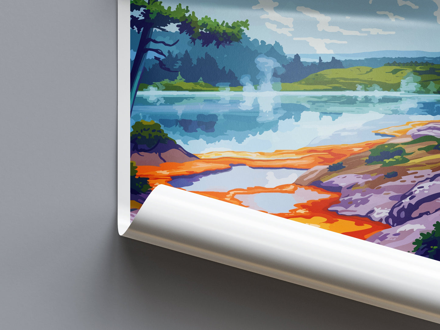 Rotorua Travel Print Wall Art Rotorua Wall Hanging Home Décor Rotorua Gift Art Lovers New Zealand Art Lover Gift Print Rotorua Wall Art