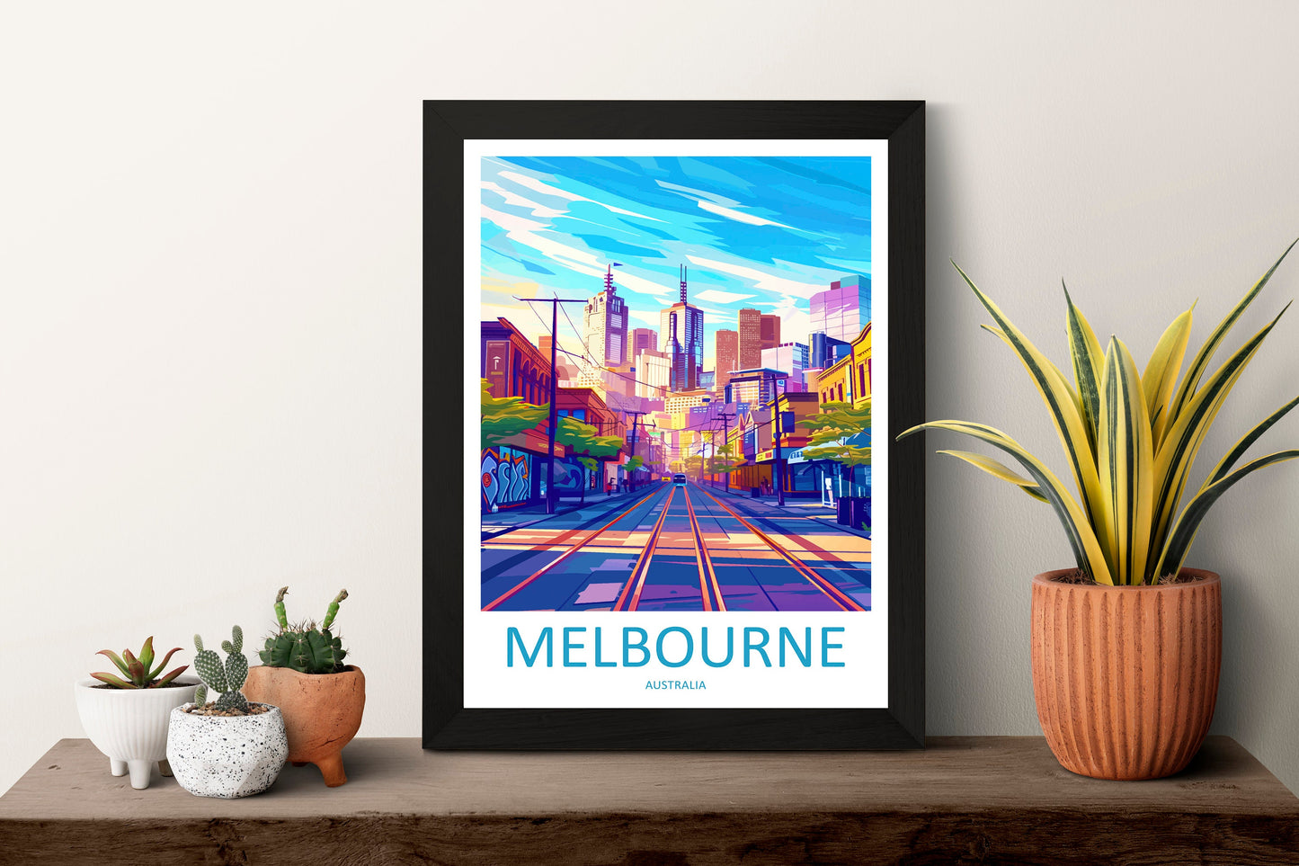 Melbourne Travel Print Wall Art Melbourne Wall Hanging Home Décor Melbourne Gift Art Lovers Wall Art Australia Travel Print