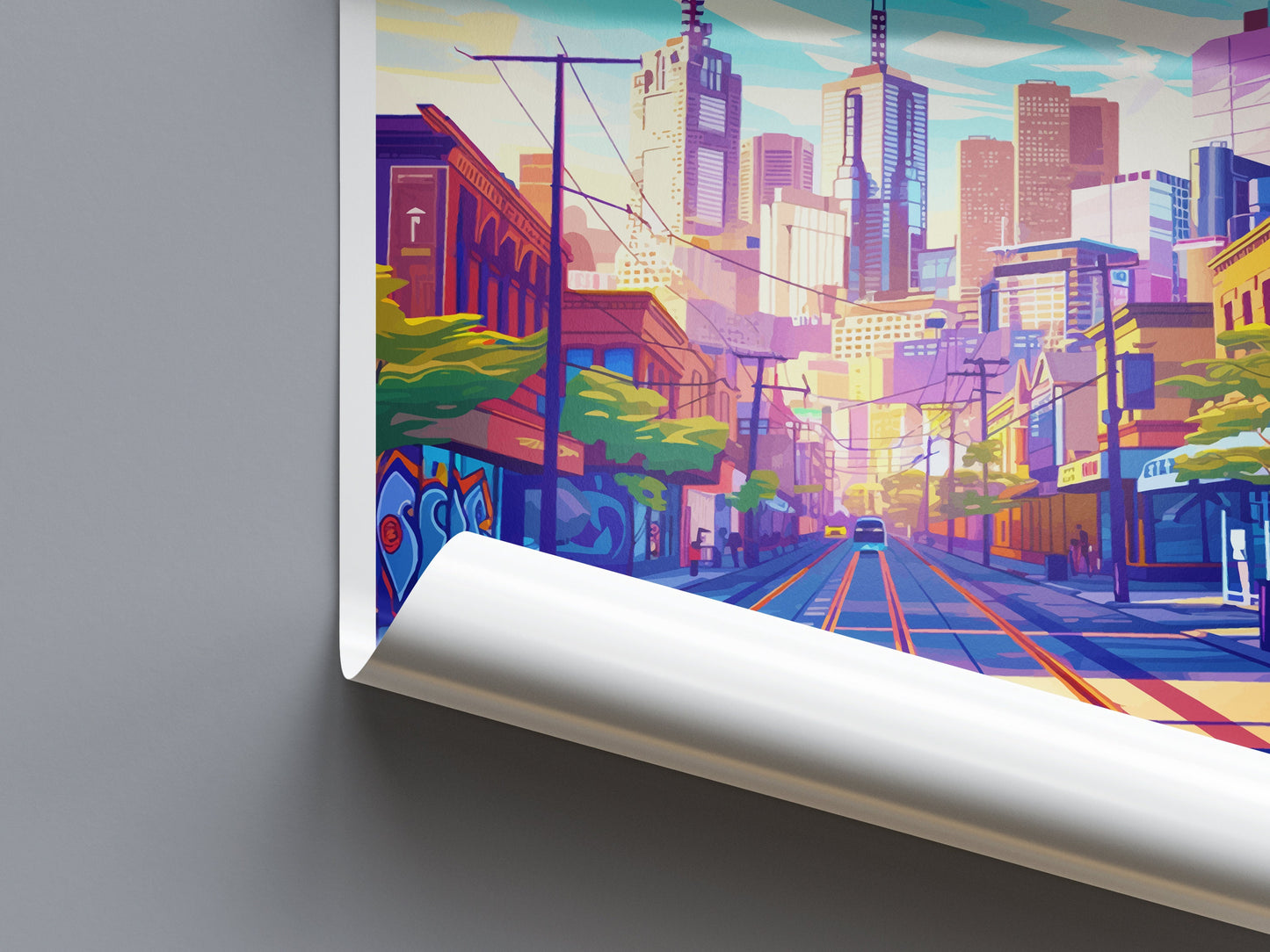 Melbourne Travel Print Wall Art Melbourne Wall Hanging Home Décor Melbourne Gift Art Lovers Wall Art Australia Travel Print