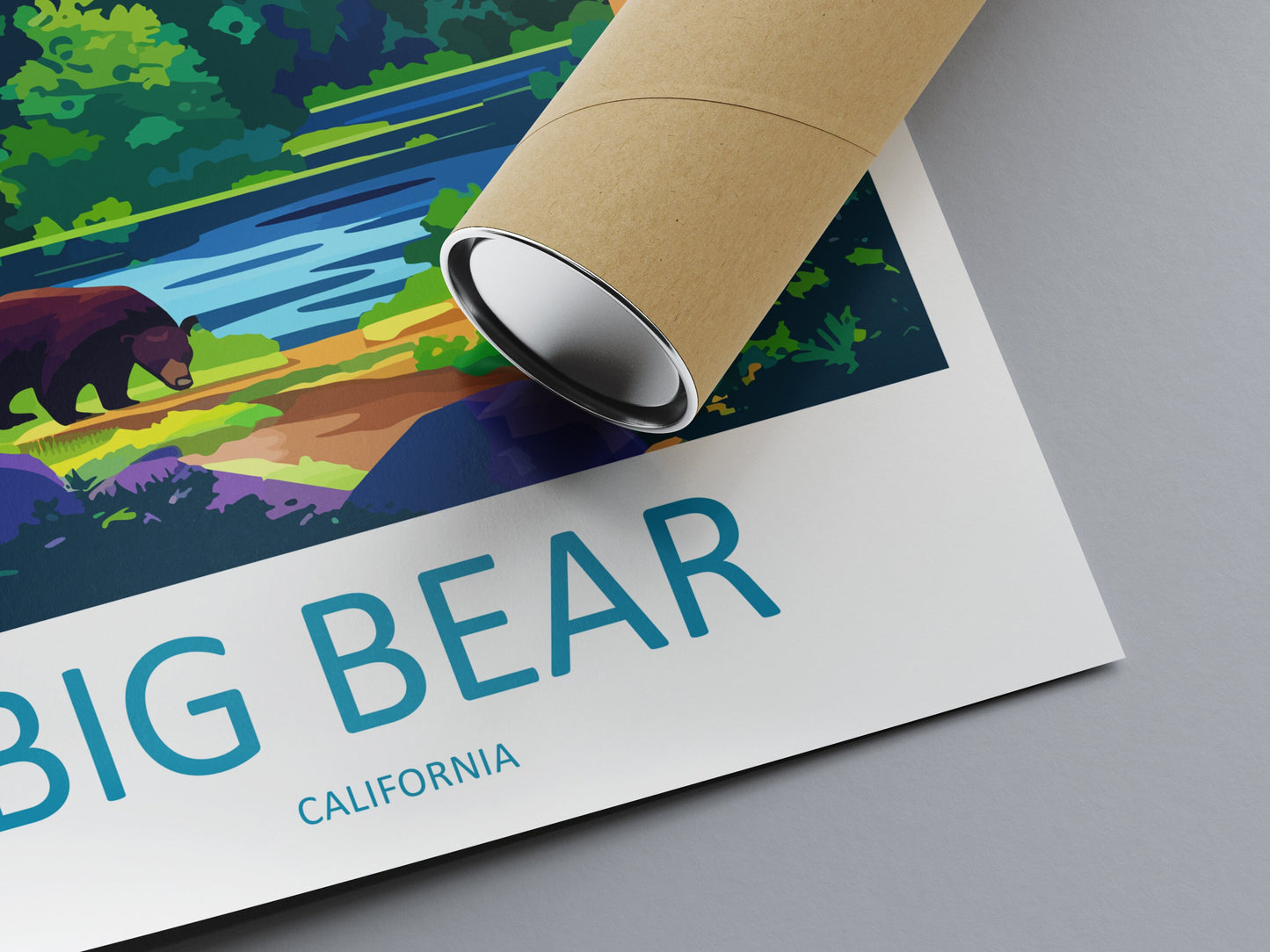 Big Bear Lake Travel Print Wall Art Big Bear Lake Wall Hanging Home Décor Big Bear Lake Gift Art Lovers California Art Lover Gift Lake Art