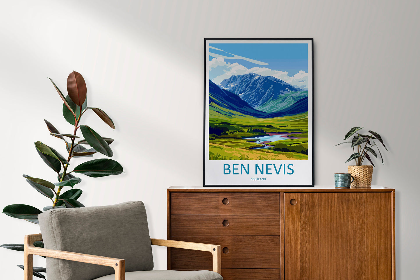 Ben Nevis Travel Print Wall Art Ben Nevis Wall Hanging Home Décor Ben Nevis Gift Art Lovers Scotland Art Lover Gift Ben Nevis Travel Artwork