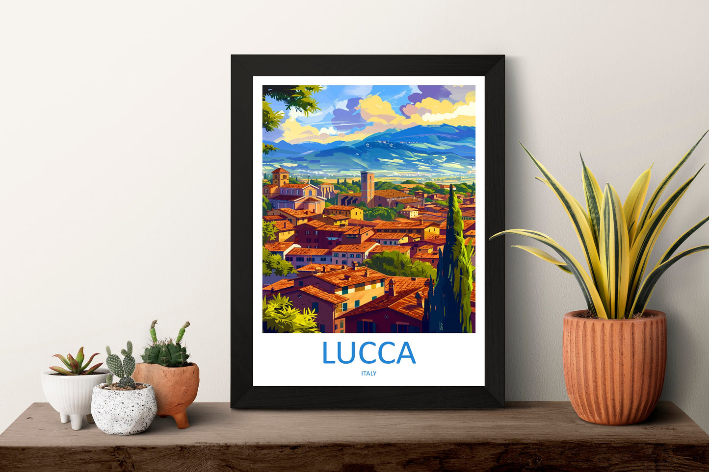 Lucca Travel Print Wall Art Lucca Wall Hanging Home Décor Lucca Gift Art Lovers Italy Art Lover Gift Lucca Print Lucca Travel Gift Art