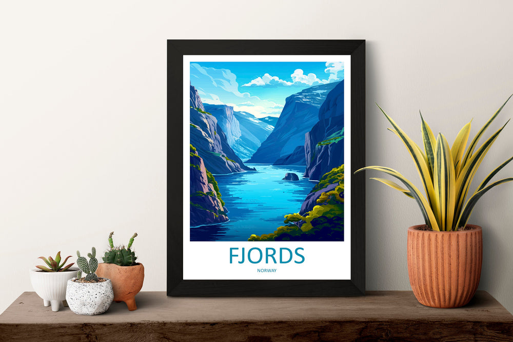 The Fjords Travel Print The Fjords Norway Home Décor The Fjords Art Print Norwegian Mountains Room Print For Scandinavian Mountains Gift Art