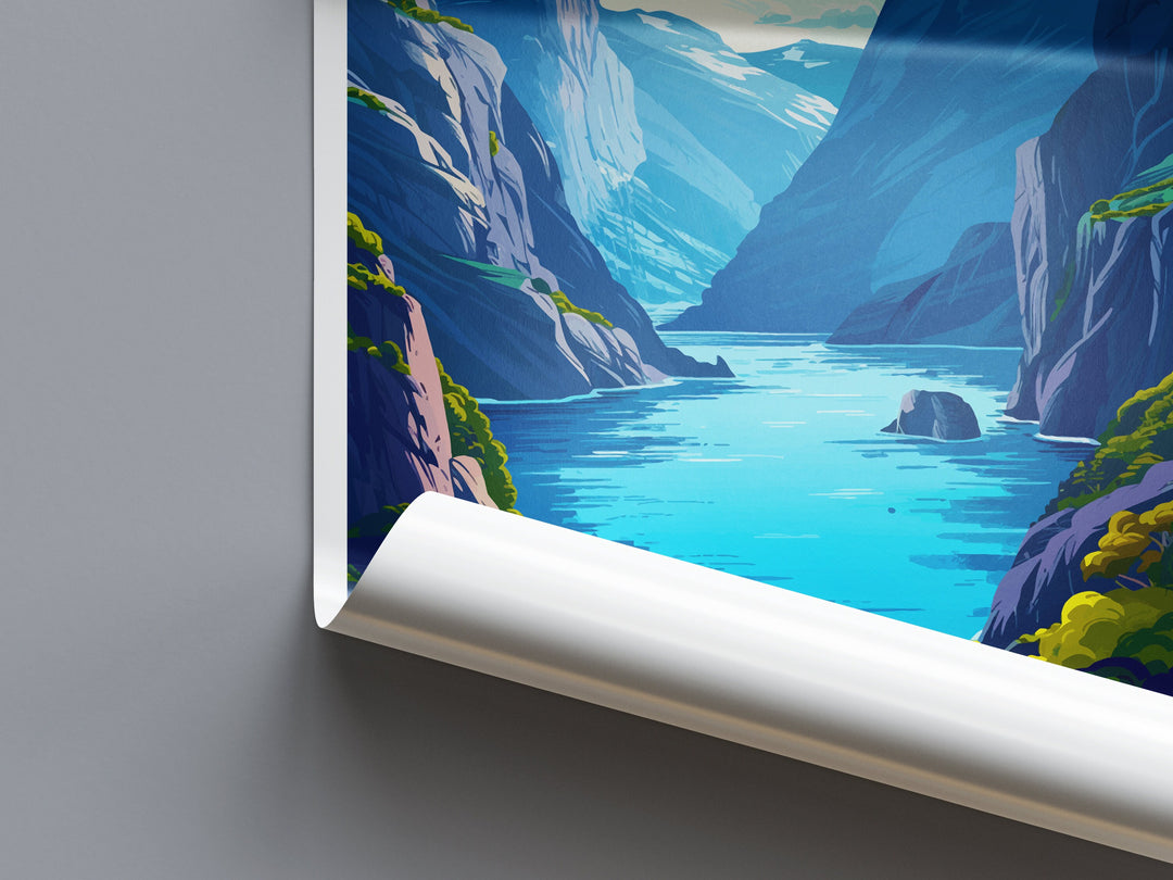 The Fjords Travel Print The Fjords Norway Home Décor The Fjords Art Print Norwegian Mountains Room Print For Scandinavian Mountains Gift Art