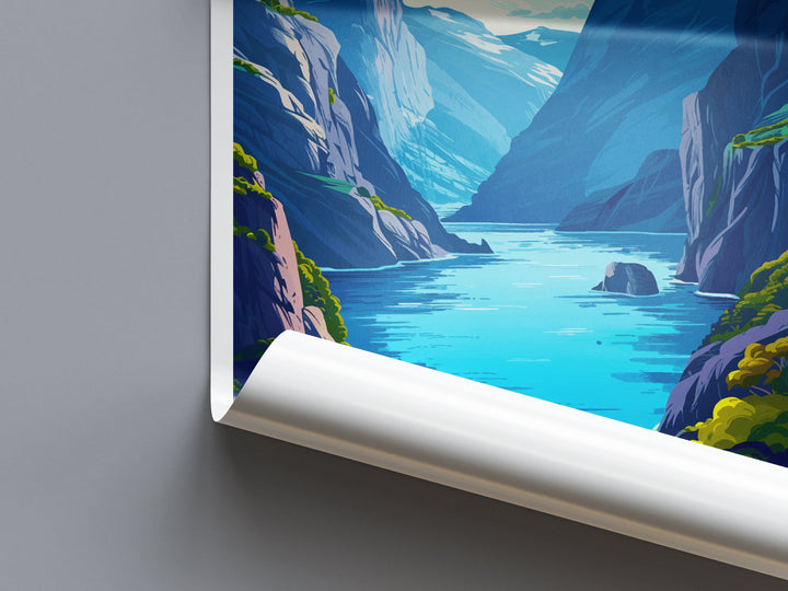 The Fjords Travel Print The Fjords Norway Home Décor The Fjords Art Print Norwegian Mountains Room Print For Scandinavian Mountains Gift Art