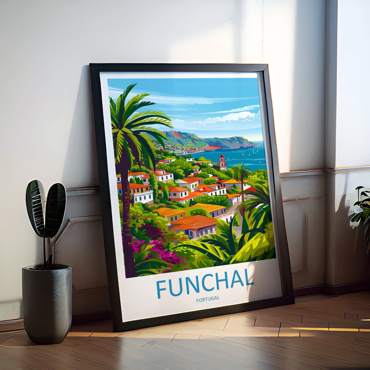 Funchal Travel Print Wall Art Funchal Wall Hanging Home Décor Funchal Gift Art Lovers Portugal Art Lover Gift Funchal Wall Décor Funchal Art