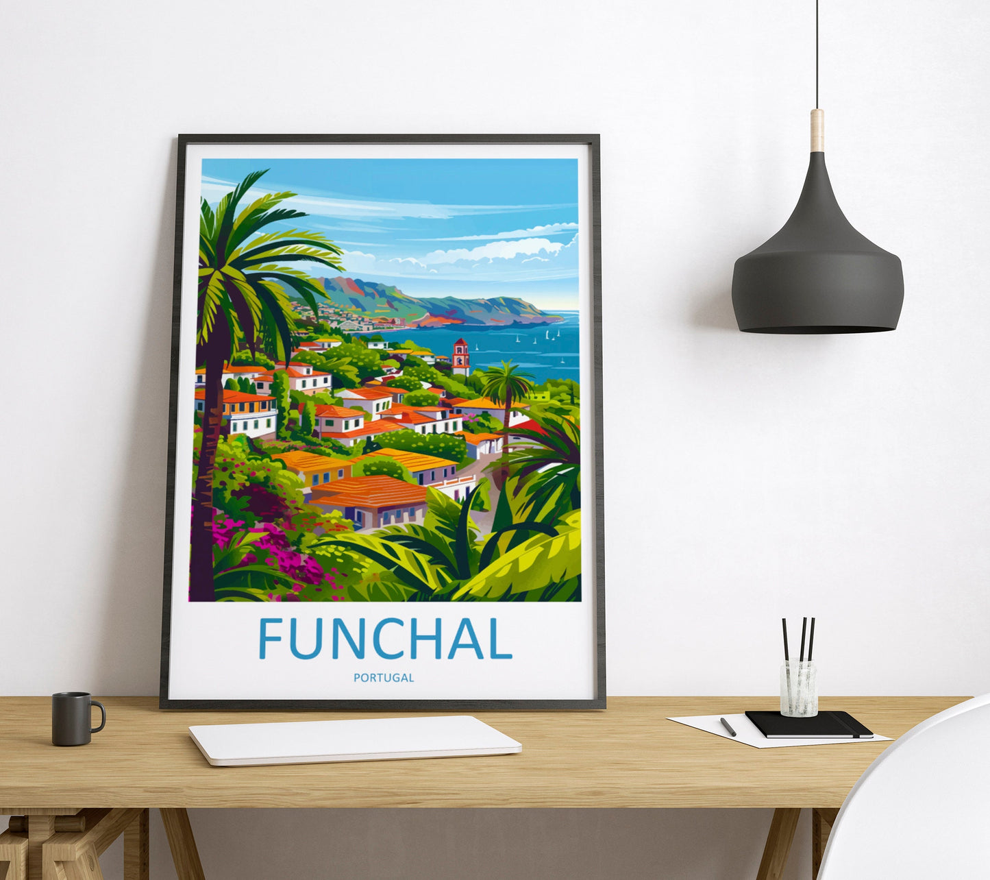 Funchal Travel Print Wall Art Funchal Wall Hanging Home Décor Funchal Gift Art Lovers Portugal Art Lover Gift Funchal Wall Décor Funchal Art